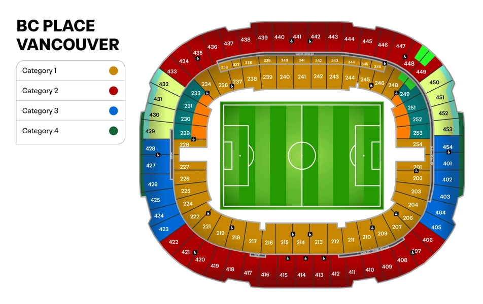 Stadium map — Canada, Vancouver, BC Place
