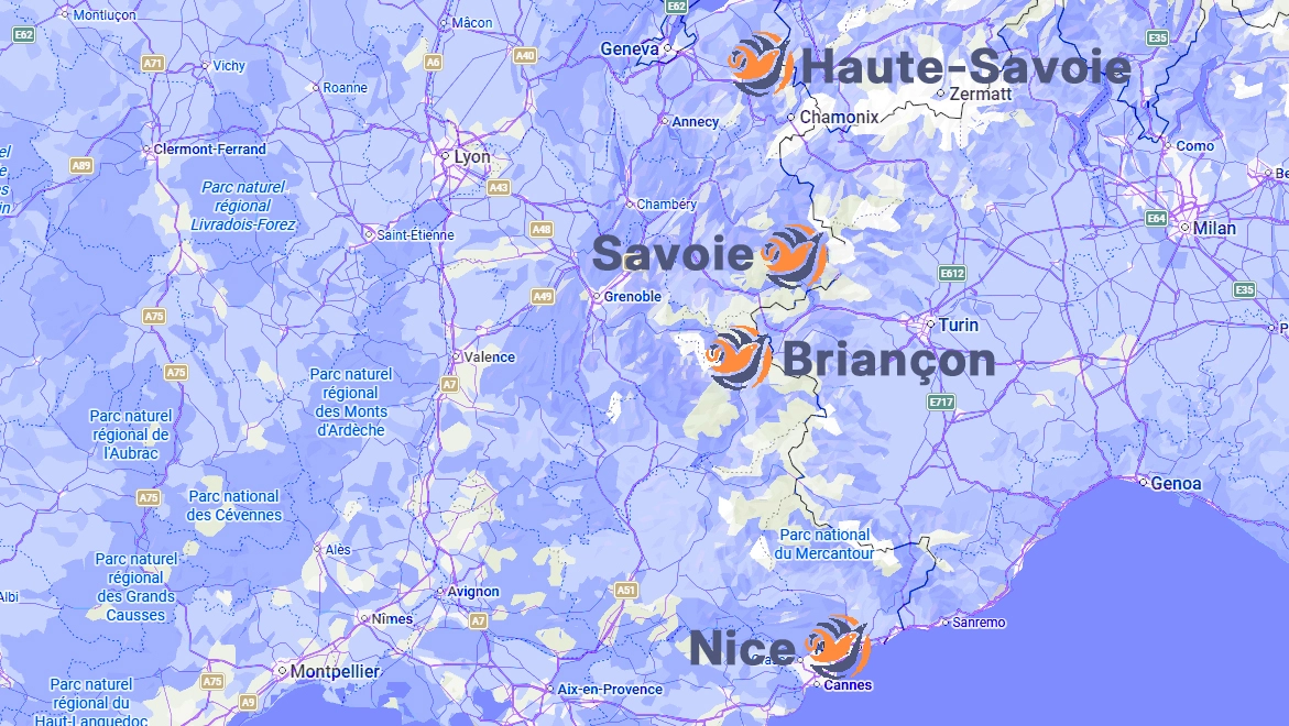 French Alps 2030 Venues Map