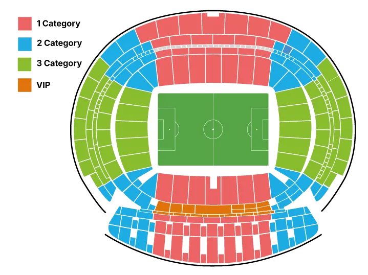Zonas de bilhetes do Estádio Metropolitano